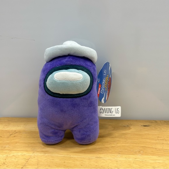 Among Us Imposter Plush Purple Sailor Crewmate 7” Stuffed Toikido New NWT - Picture 1 of 11